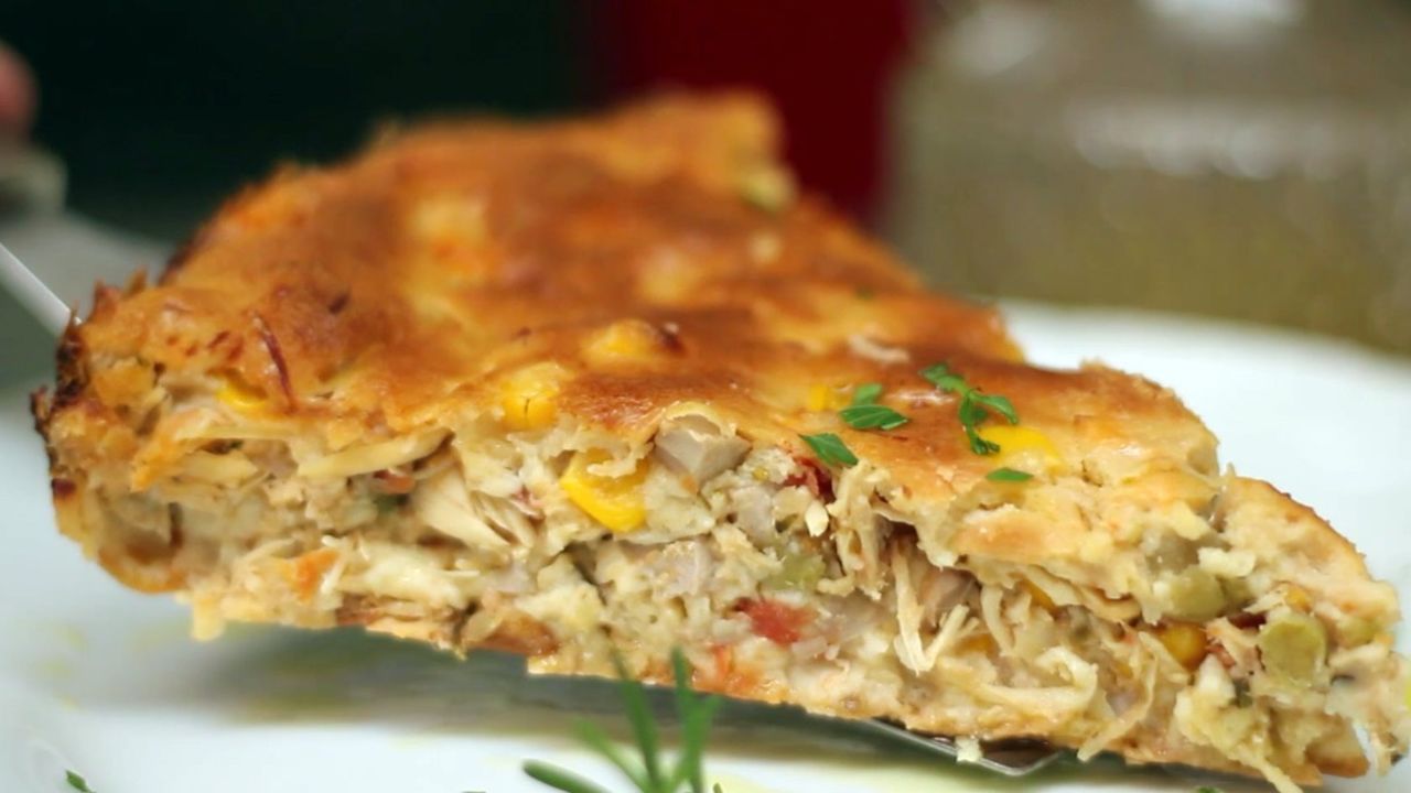 Torta de Frango de Liquidificador